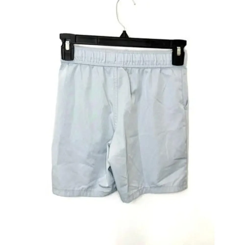 Hurley Boys Board Shorts Size 8 Light Blue Swim Trunks Drawstring Elastic Waist